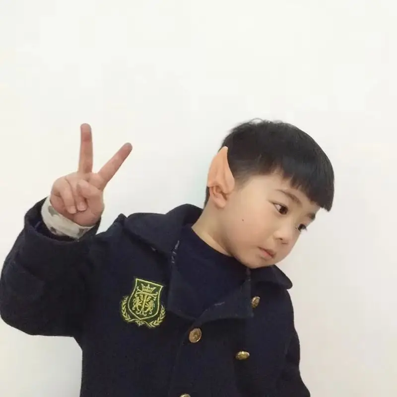 

1 пара латексных ушей эльфа, реквизит для костюма, загадочный ангел, эльф, кончик ушей, Хэллоуин, макияж, имитация мяча, реквизит, оптовая продажа