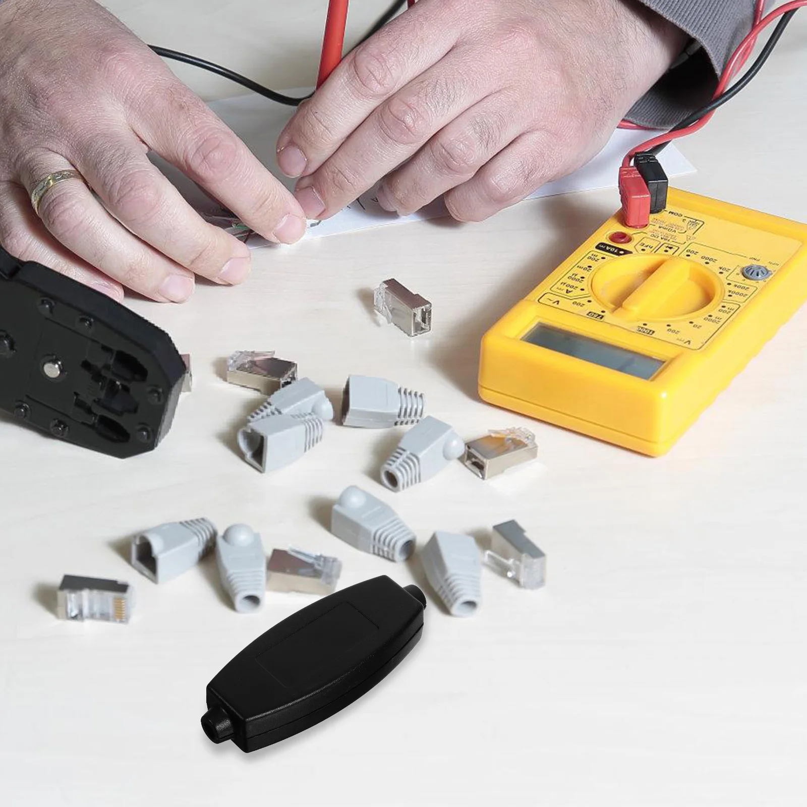 

20Pcs Electronic Junction Box ABS Plastic Enclosure Black Durable Pcb Housing Case for Wiring Projects Industrial Use