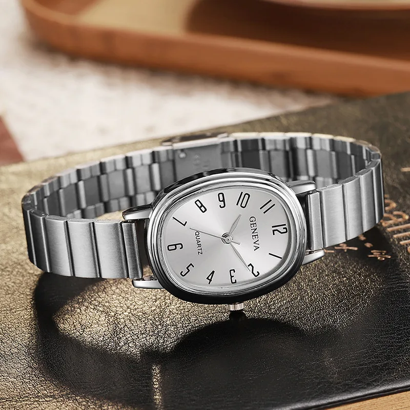 

Элегантные овальные женские кварцевые часы, элитный бренд, наручные часы с ремешком из нержавеющей стали, модные повседневные женские деловые часы Reloj De Mujer