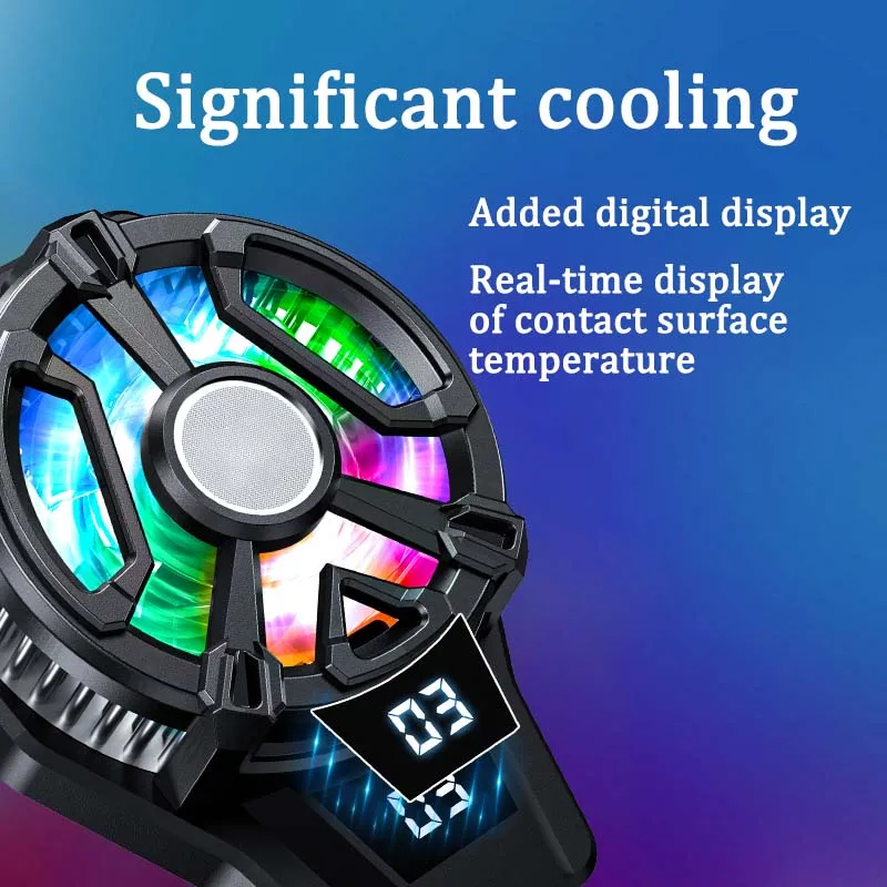 New N7 Mobile Phone Semiconductor Digital Display Radiator For Smartphone Semiconductor Cooler Fan Rechargeable Gaming Cooler