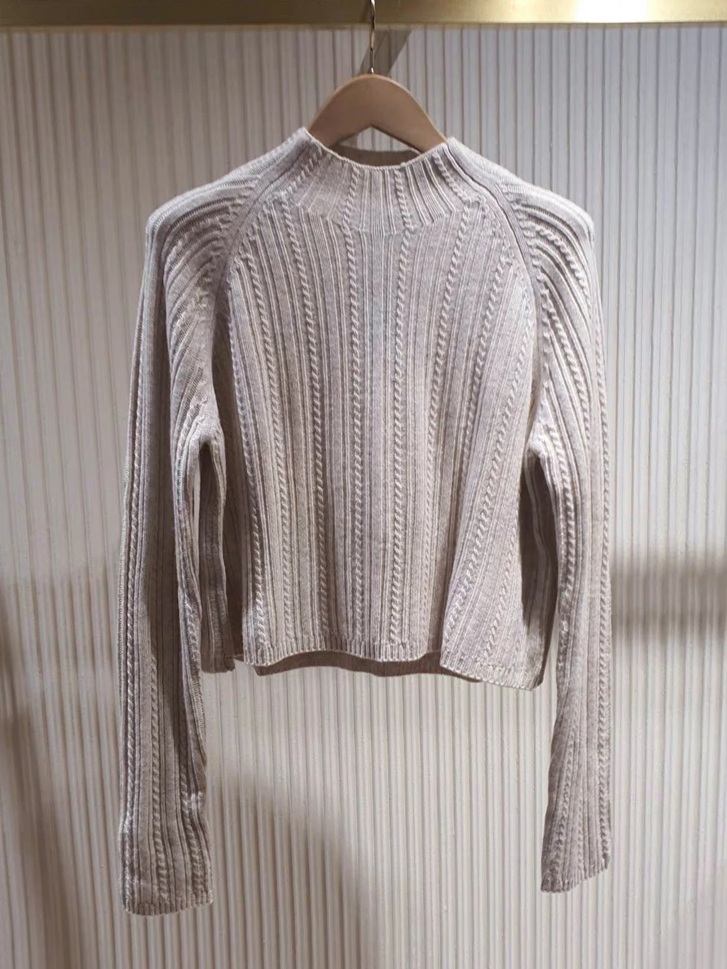 

M Home Nan You High End Women's ort Knitted Sweater Stand Collar Quilted Fabric Commute Sle Winter Faion Ladies Top