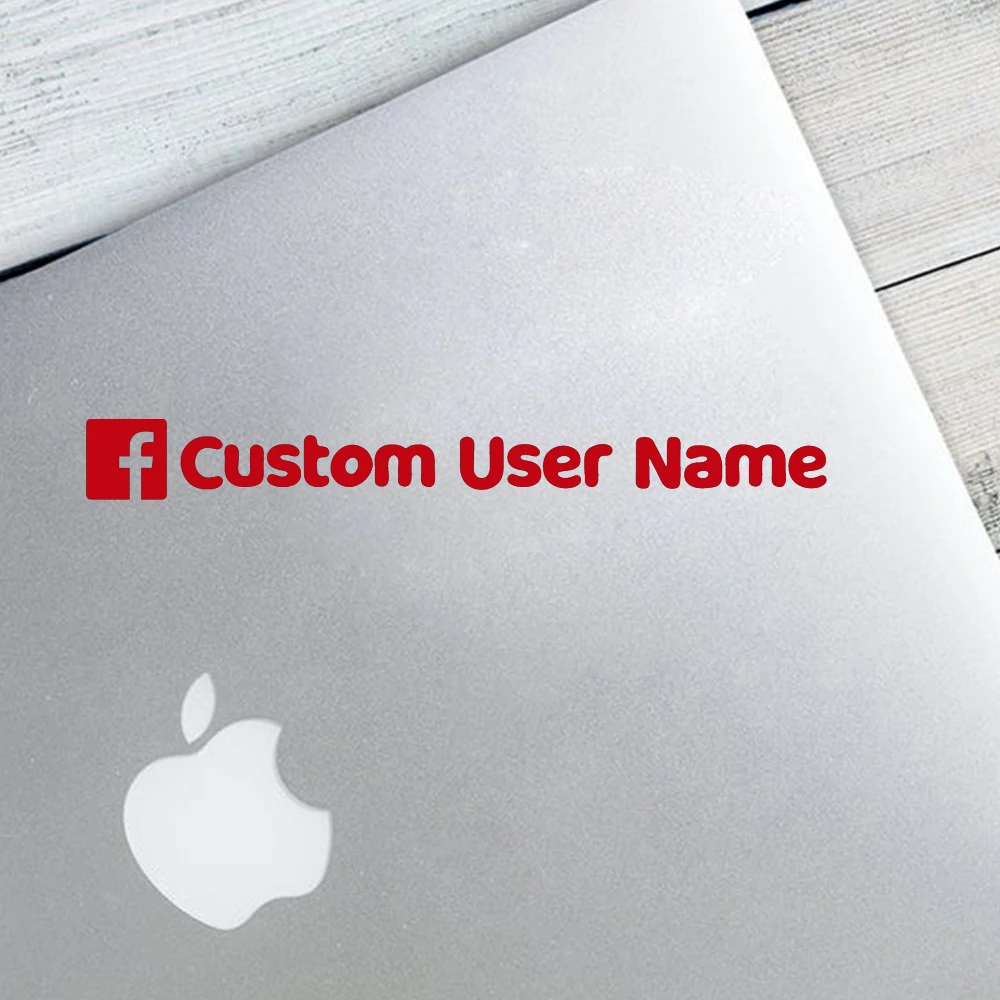 

1 pc colored 3cm Height Custom name facebook sign wallsticker or computer sticker For Kids Rooms Sticker Mural