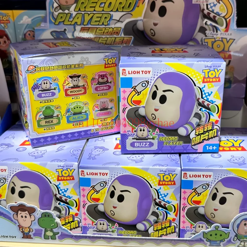 

Lion Toy Toy Story 5 Mystery Blind Box Turntable Record Player Anime Figures Buzz Lightyear Woody Alien Collectible Kids Gifts