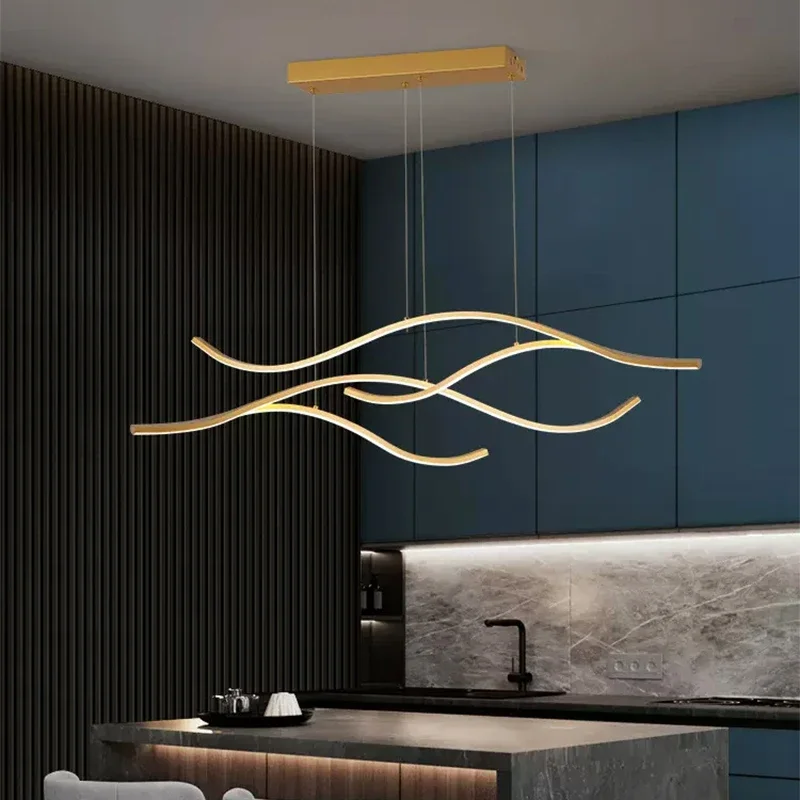 Plafonnier LED suspendu au design moderne, luminaire décoratif d'intérieur, idéal pour un salon, une salle à manger, une cuisine ou une chambre à coucher