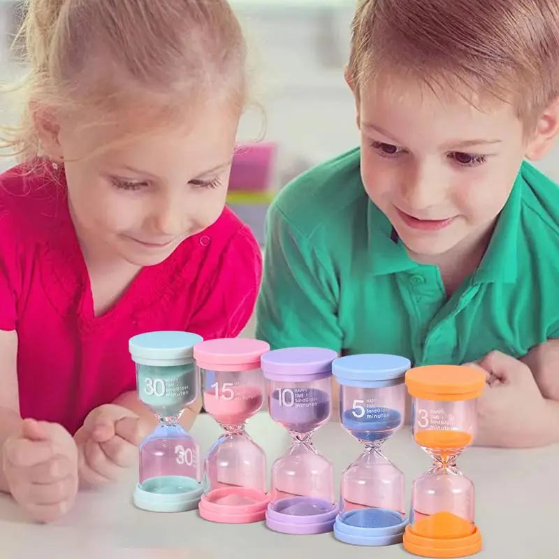 Sand Timers 3 Min/5 Min/10 Min/15 Min/30 Min Colorful Sand Clock Time Management For Children Brushing Teeth Homework School