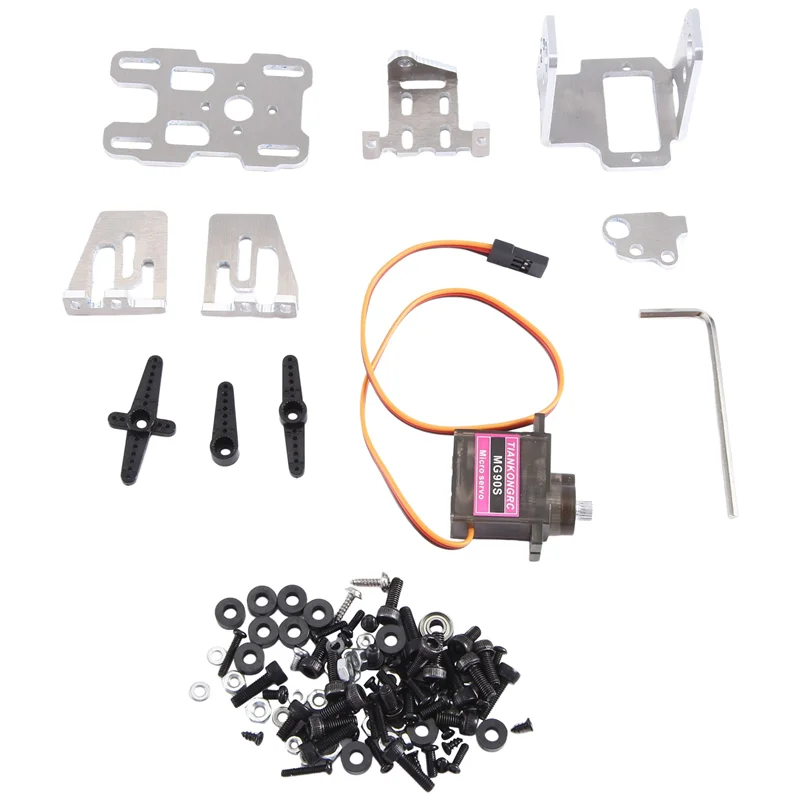 دعامة Gimbal مزدوجة المحور للكاميرا مع مروحة تبريد، حامل تثبيت مؤازر 9G لجهاز تعقب رأس الطائرة بدون طيار FPV #4