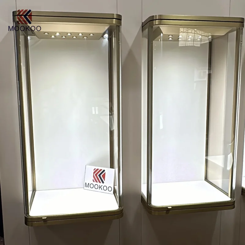 custom.Customized Wall Mounted Jewelry Showcase Display Factory Designed Retail Display Designs