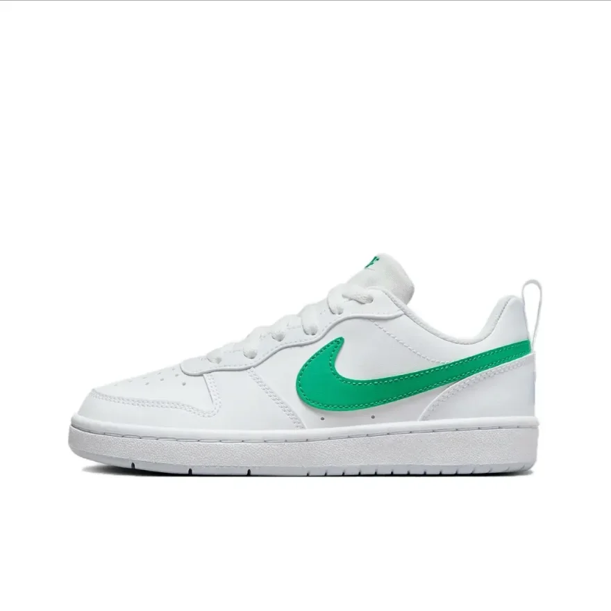 Nike Court Borough Low Recraft Cómodas Zapatillas bajas antideslizantes resistentes al desgaste para niños Blanco Verde Adolescentes