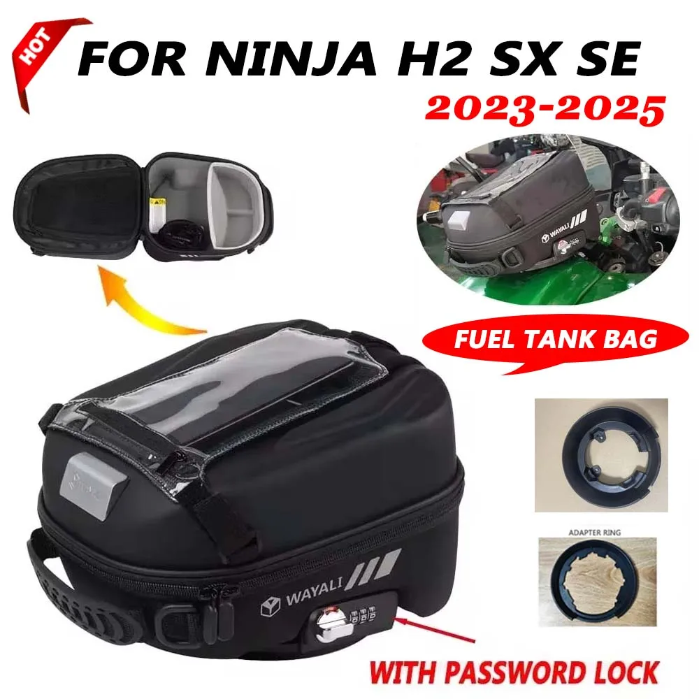 

For Kawasaki Ninja H2 SX SE 2023 2024 2025 Ninja 1000SX ZX1002 Detachable Tank Bag Navigation Tanklock Packag Storage Bag