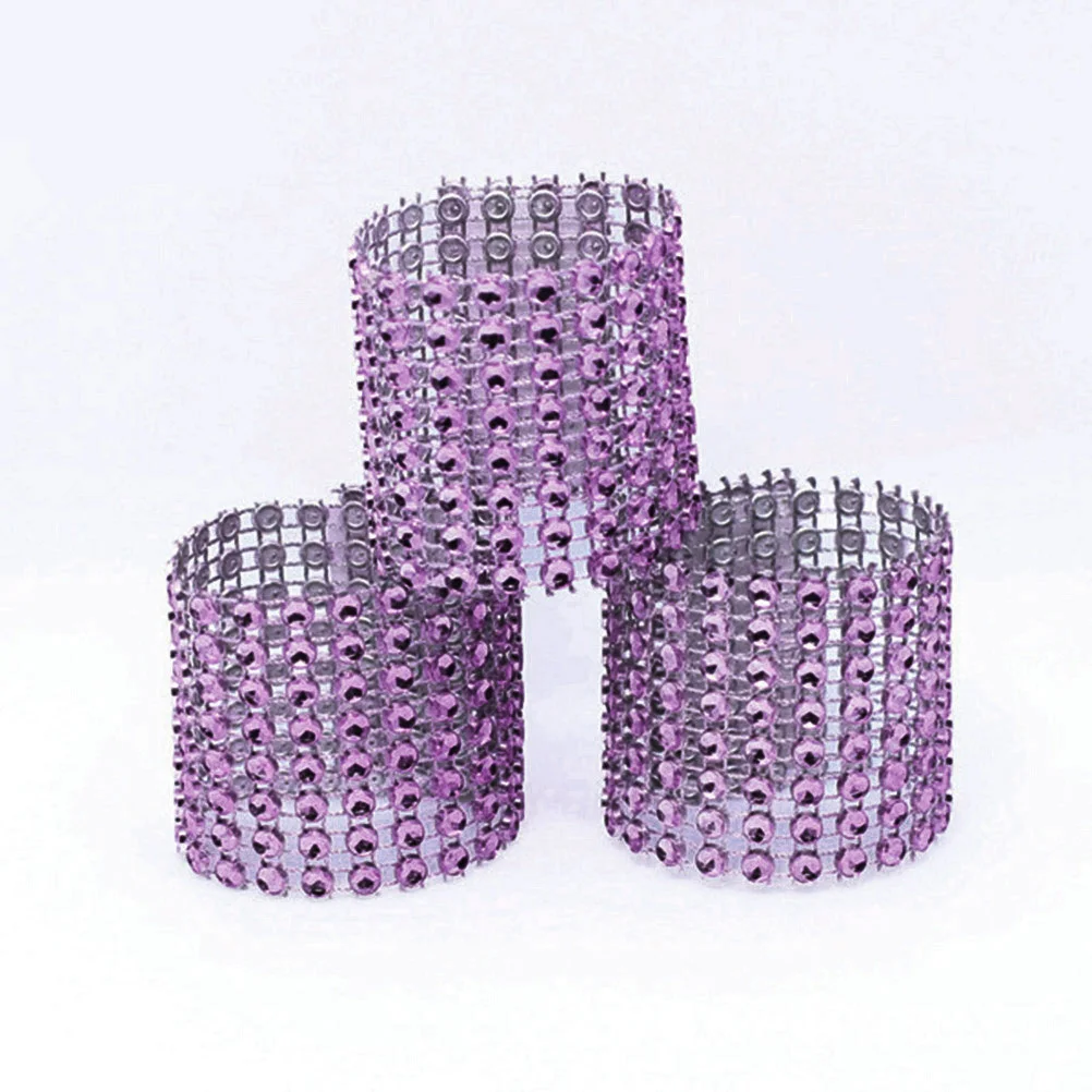 

50pcs Napkin Rings Red Handmade Table Decoration For Wedding Party Dinner Serviette Holder Holiday Event Decor