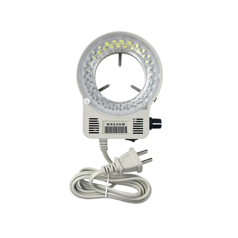 Microscope ring light source WR63HW adjustable brightness uniform concentrating LED CCD camera 56 lamp beads
