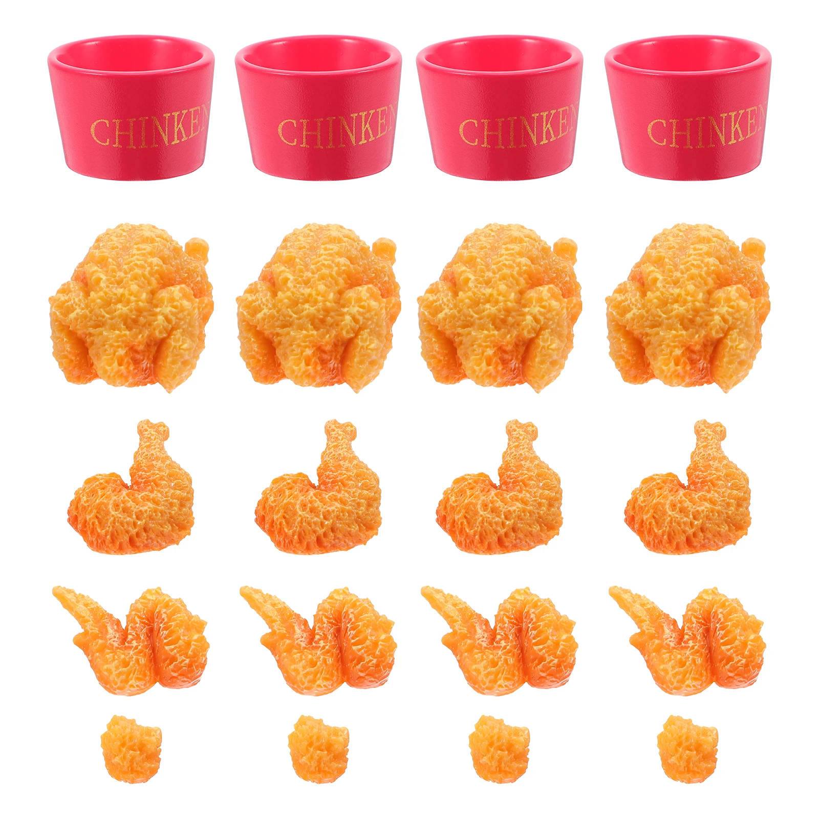 

1 Set Realistic Fake Chicken Drumsticks Wings Simulated Food Lifelike Artificial Chicken Legs Wings Wear-Resistant Kids Pretend