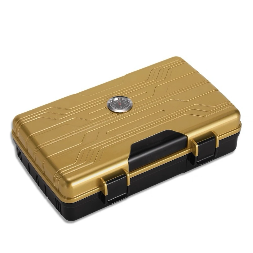 Portable Cigar Box (Can Hold 10 Cigars), Temperature Controlled And Moisturizing Cigar Box.