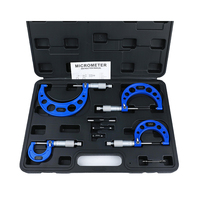 ETOPOO 4pcs 0-25mm 25-50mm 50-75mm 75-100mm outside micrometer plastic case Micrometer counter micrometer thickness gauge tool