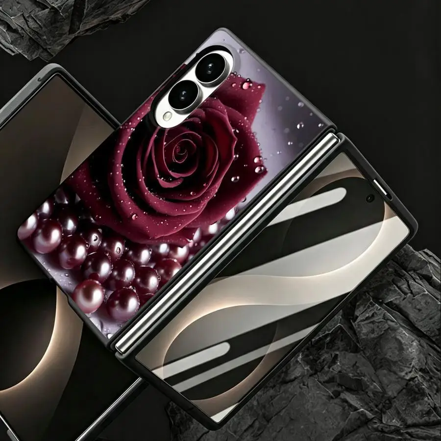 Luxury Phone Cover Case for Samsung Galaxy ZFold8 Z Fold 8 ZFold Wide Z Fold8 Wide Ref Rose Pattern