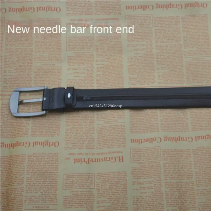 130cm Zipper Belt Can Put Money First Layer Cowhide Belt Men's High-grade Leather Pin Buckle Belt Hidden Pocket