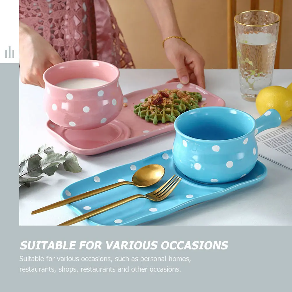 

Ceramic Bowl with Handle Premium Breakfast Noodle Soup Rice Dish Heat Resistant Kitchen Serving Bowl for Home Restaurant Use