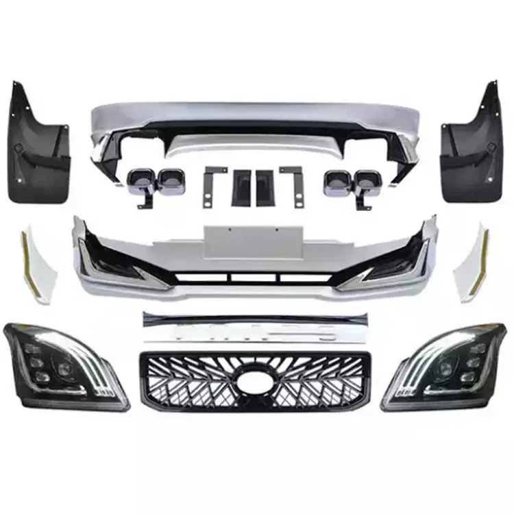 

car accessories conversion fj120 body kit for land cruiser prado lc120 2003-2009 front rear bumper grille led headlight kit