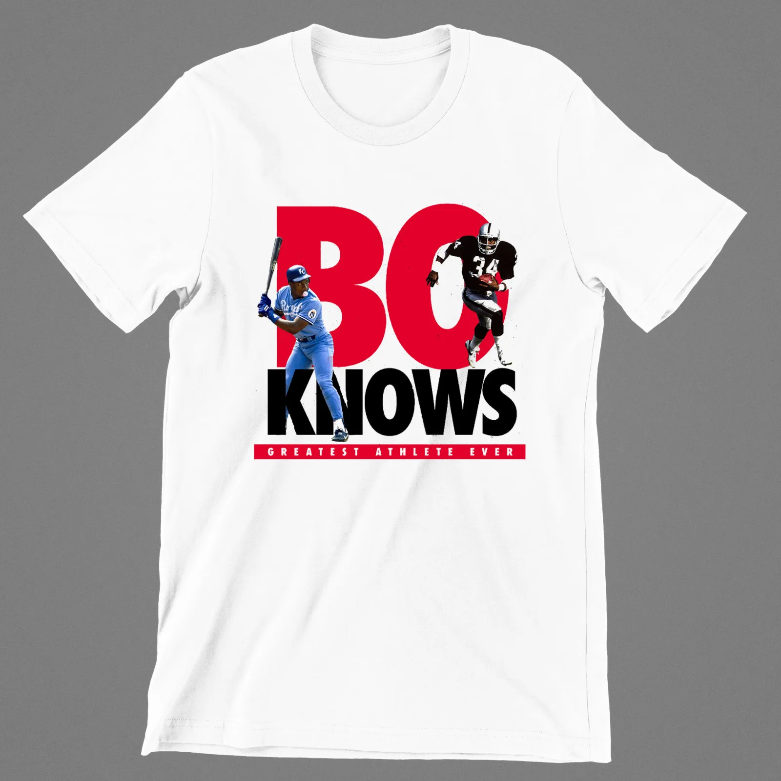 Bo Jackson Knows Men T shirt White Cotton All Sizes S to 5xl JJ2357