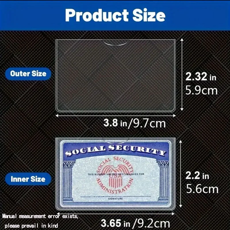 10 pcs of PVC card protective cover, suitable for social security, medical insurance, and credit cards image 5