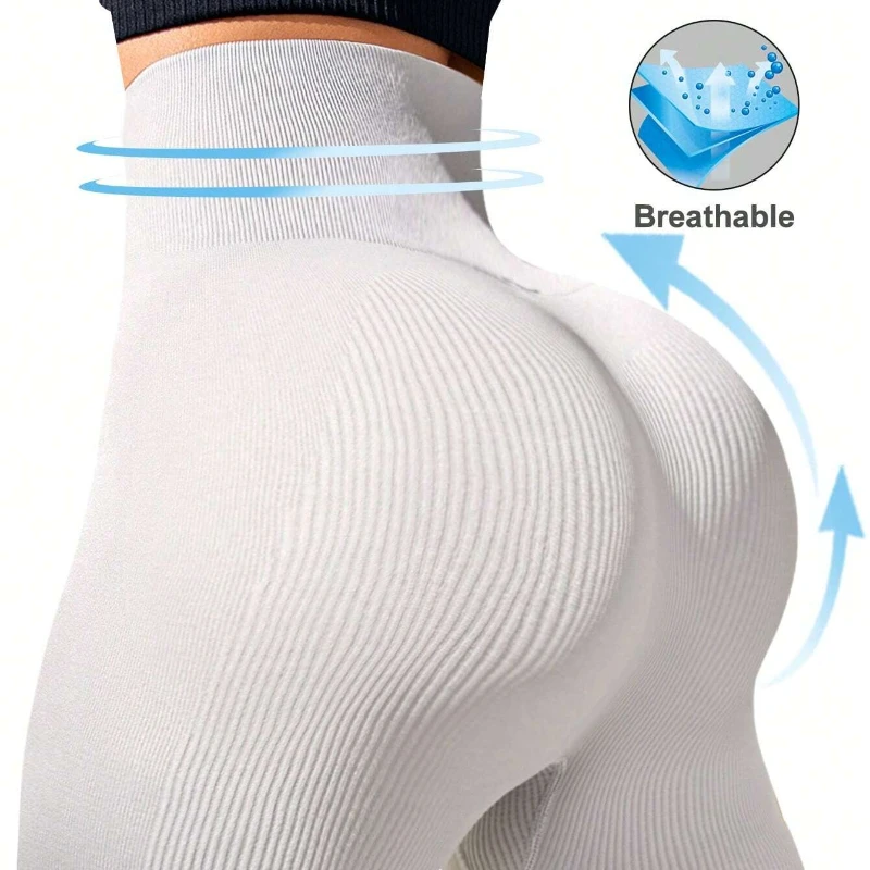 Confortável feminino sem costura fio elástico apertado encaixe três peças calças de fitness hip levantamento yoga shorts ciclismo shorts verão