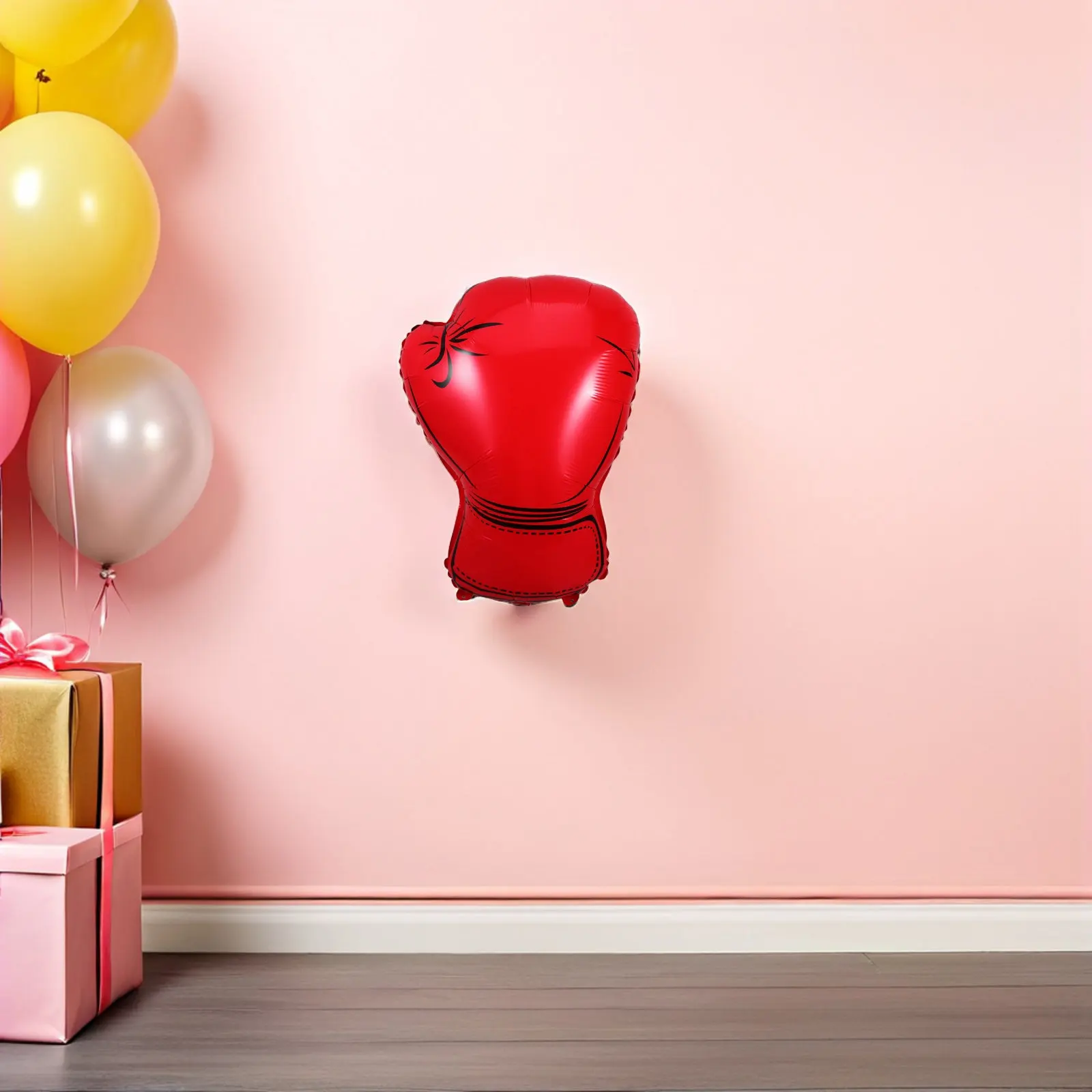 12Pcs Boxing Gloves Balloons Inflatable Punching Gloves Wrestling Birthday Party Supplies Sport Theme Decorations Centerpiece