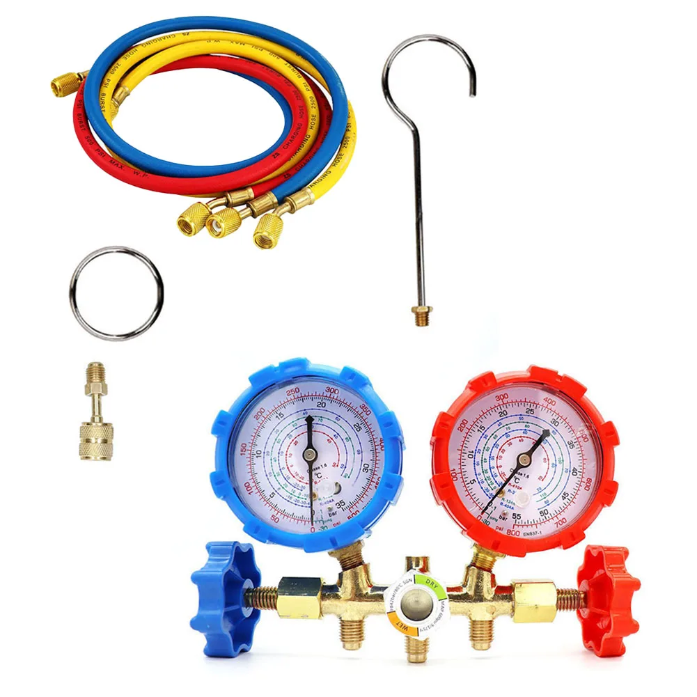 

Air Conditioning Tool Gas Refill Manifold Service Gauge Set AC Tools Air Conditioner R134A Refrigeration Charging Hose