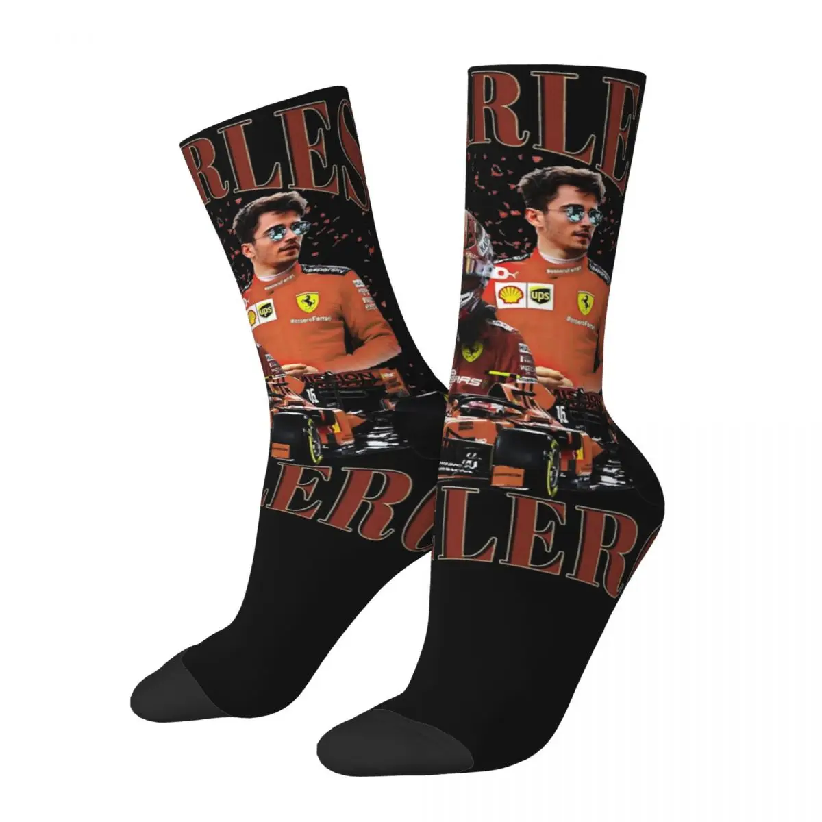 

Charles Leclerc Victory Design Crew Socks Accessories for Men Cozy Dress Socks