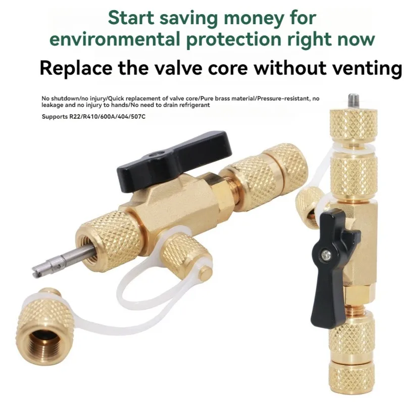 A23E-Valve Core Removal Tool HVAC Tool Vacuum Rated AC Schrader Valve Remover For R410 R22 R134A R32