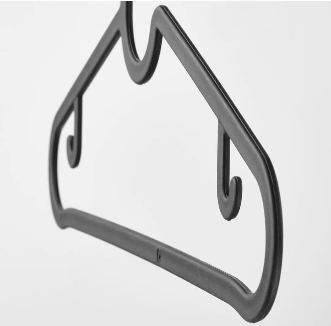 شماعة ملابس خفيفة الوزن ، شماعة بيضاء بلاستيكية ، رفيعة للغاية ، نحيفة ، موفرة للمساحة ، شماعة ملابس مرنة ، قميص ، ملابس داخلية ، 10 ، 50