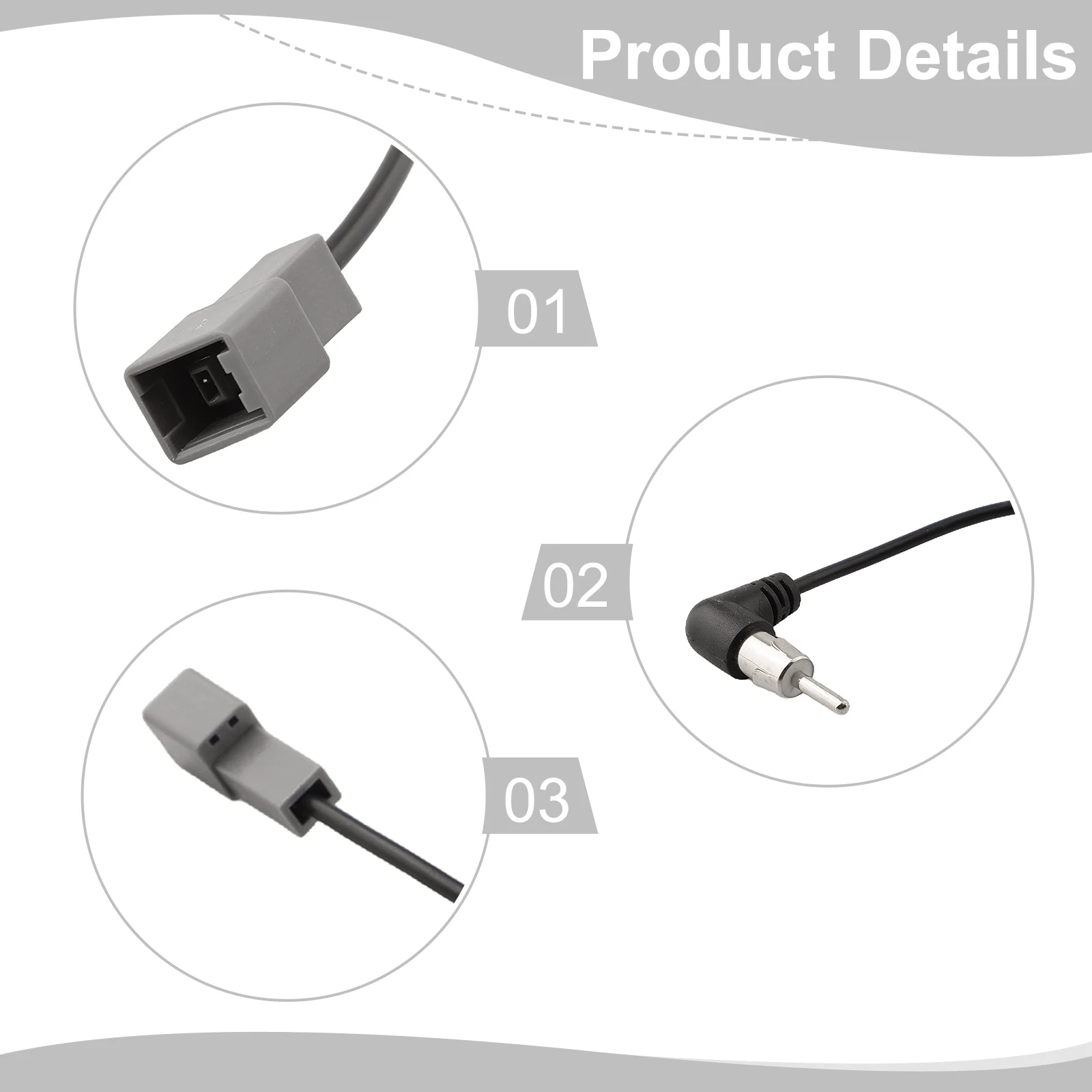 Car Interior Vehicle Audio Upgrade ABS Black CD Wire Cable Female Connector High quality Materials Practical And Reliable