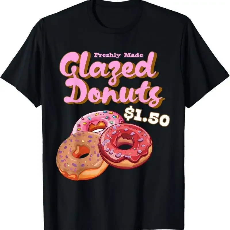 Freshly Made Glazed Donuts Retro Diner Style Foodies Giift T Shirt