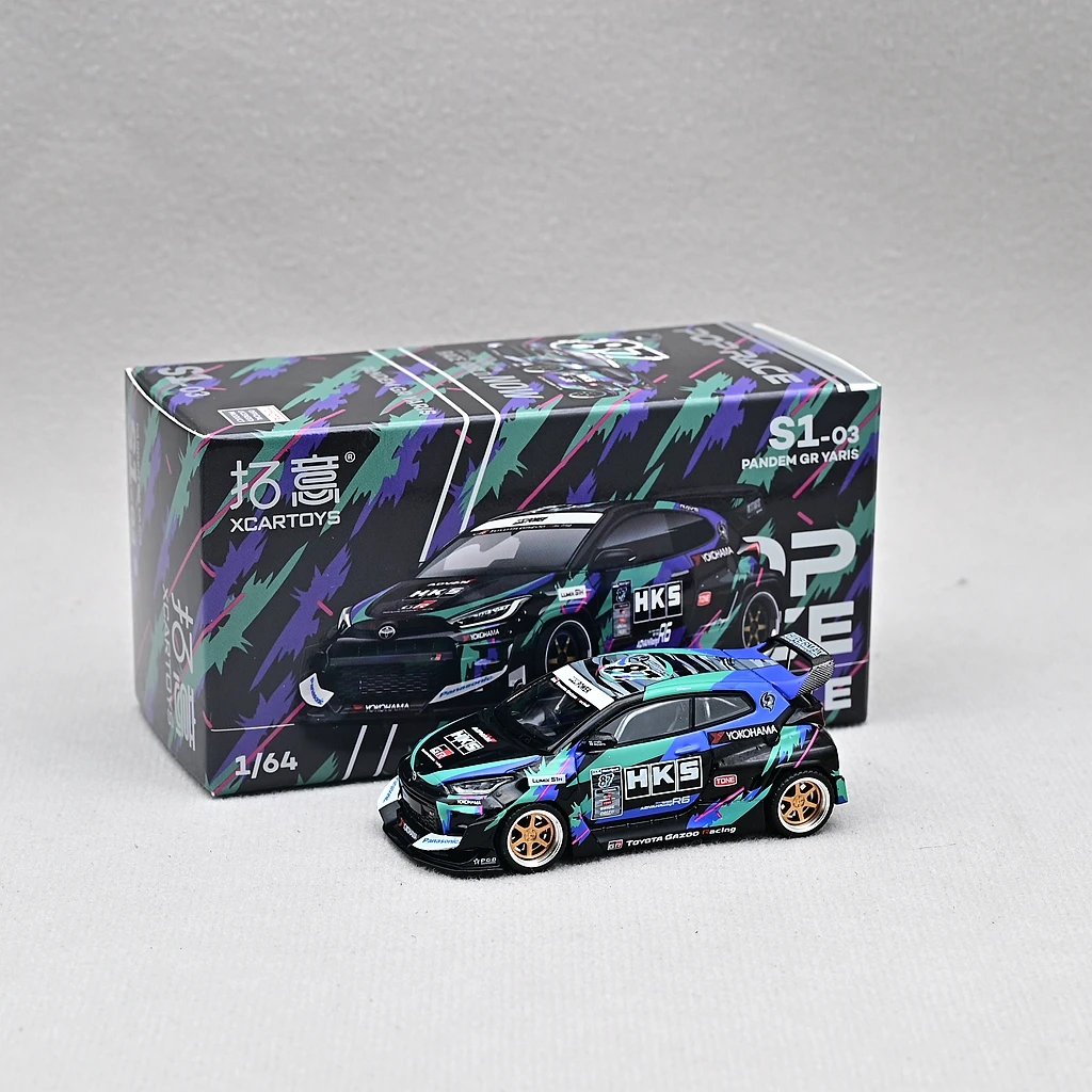 

POP RACE 1/64 S1-03 PANDEM GR YARIS HKS Simulation Die-cast Alloy Aar Model Toy Collection Gifts