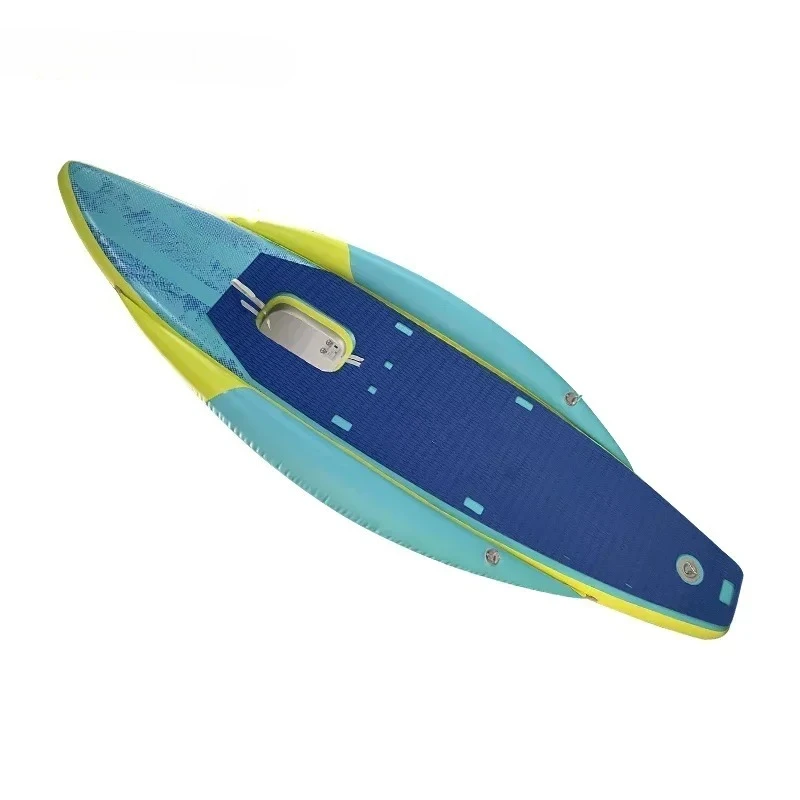 

Hot sales Three Chamber Inflatable Paddle Pedal Drive Drop Stitch Sup Boards PVC surf inflatable fishing boat