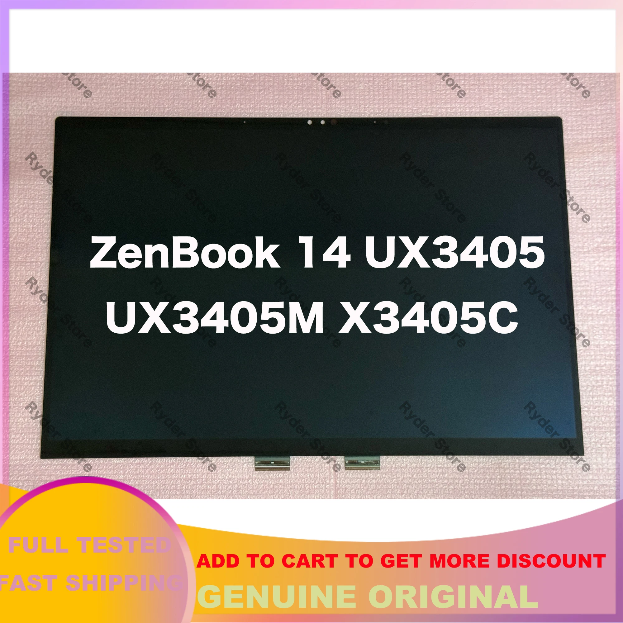 

Для Asus ZenBook 14 UX3405 UX3405M X3405C 14-дюймовый сенсорный OLED-дисплей 1920x1200 / 2880x1800, сборка дигитайзера LCD-экрана, замена