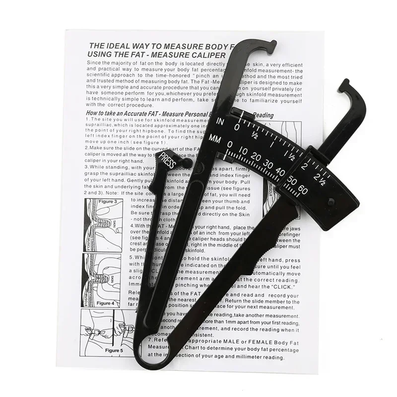 Personal Body Fat Caliper Skin Analyzer Measure Charts Fitness Slim Keep Health Tester Body Fat Monitor Sebum Meter Folder