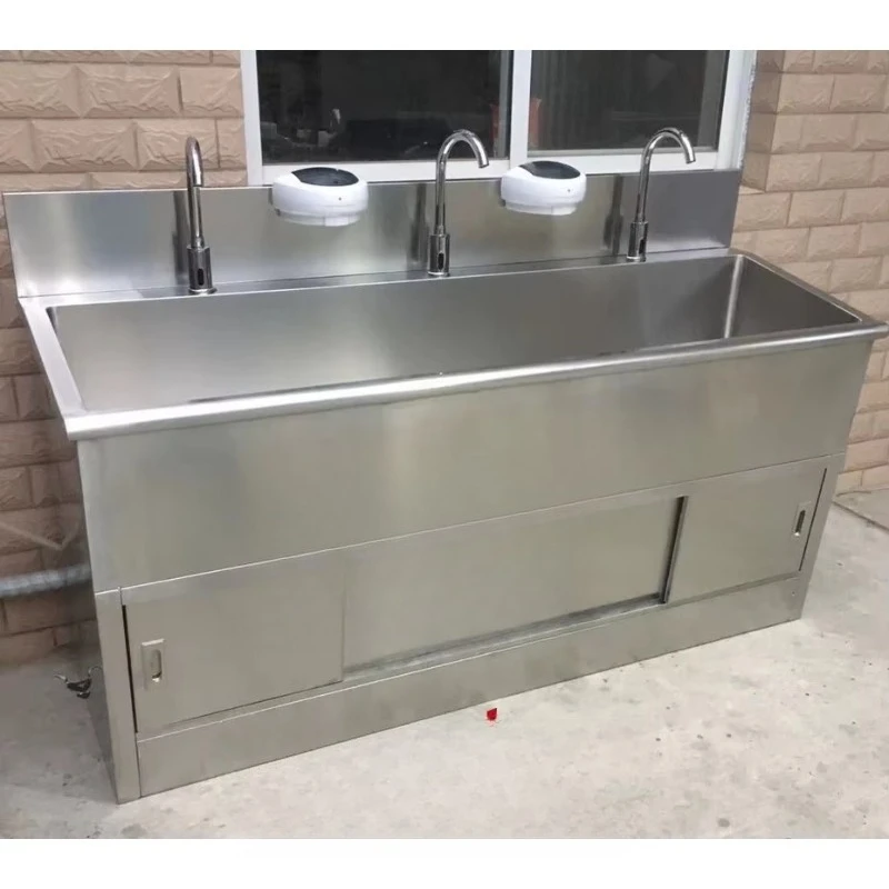 Hands Free Medical Stainless Steel Foot Operated Pedal Hand 304 Stainless Steel Wash Sink