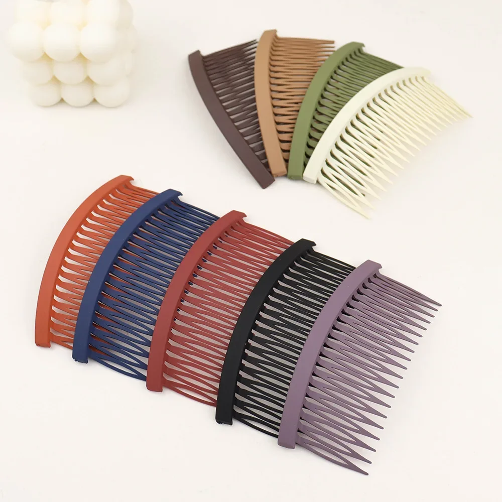 Frosted Large Hair Comb Hair Clips for Women Simple Fashion Solid Color Back of The Head Hairpin Headwear Girls Hair Accessories