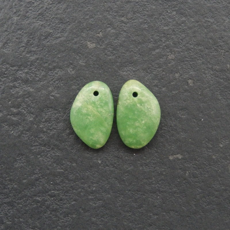 2 قطعة مكونات الكريسوبراسي الطبيعية غير النظامية على شكل الخصبة الأخضر مصفوفة المدخلات السلس لصنع المجوهرات اليدوية #1