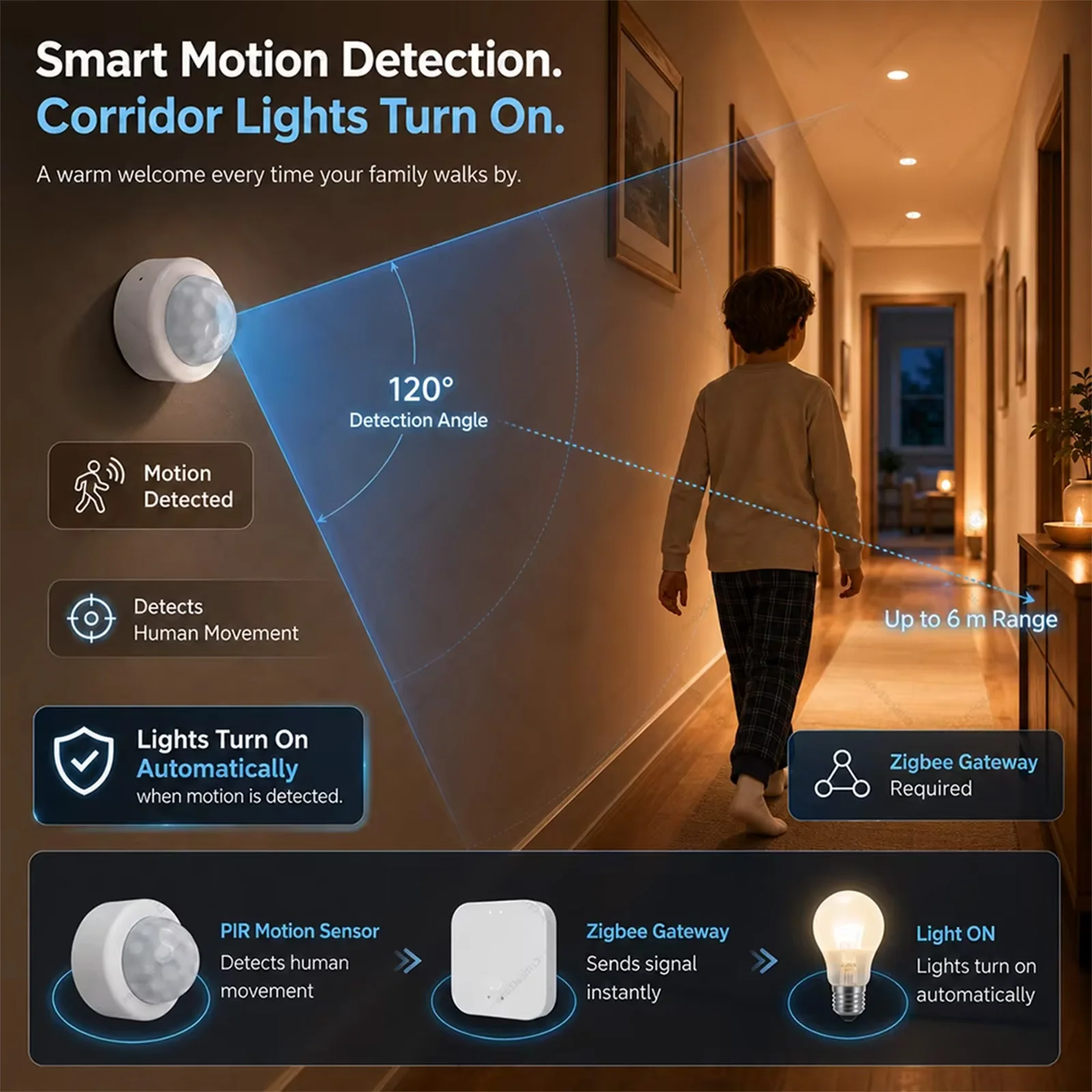 Zigbee 3.0 PIR Motion Sensor Smart Human Detector Works with Home Assistant ZHA Zigbee2MQTT Alexa Yandex Smart Life
