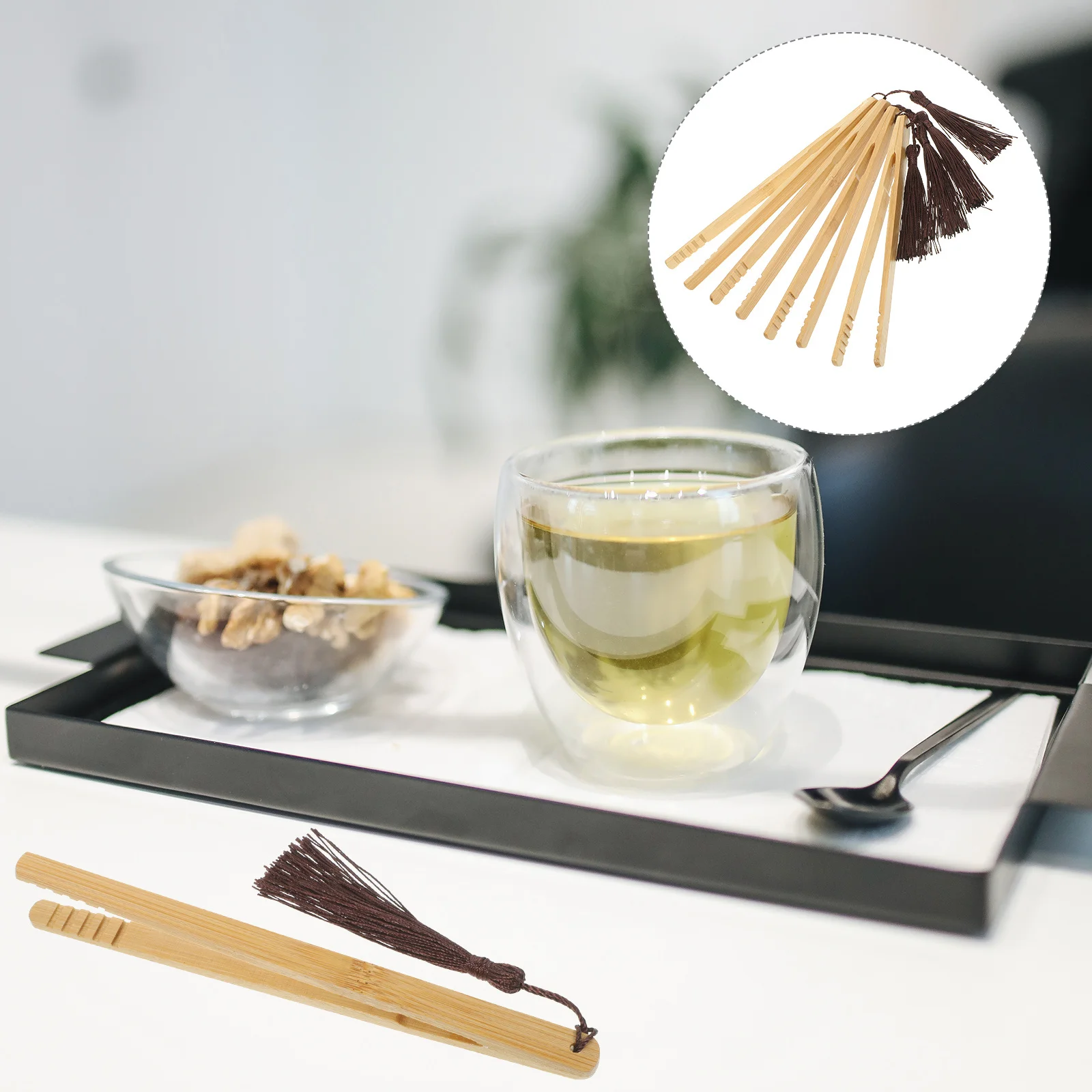 

4Pcs Tea Ceremony Bamboo Cup Clip Anti-Scald Clamp for Gongfu Tea Tools Handmade Accessories Cup Clip for Kitchen