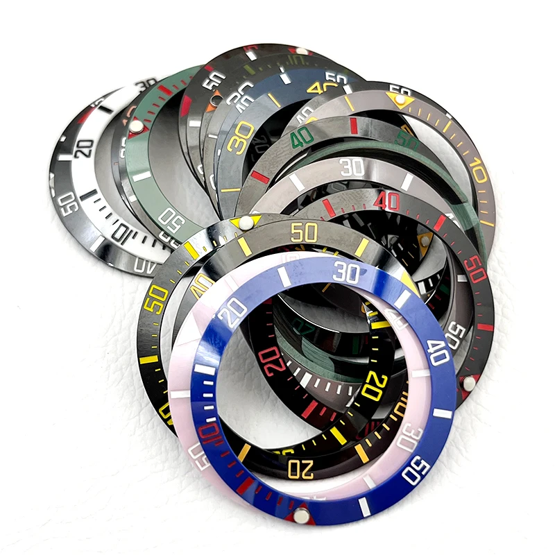 Mod 38มม. BEZEL แหวนแทรกเซรามิกสำหรับ SKX007 SKX009 srpd Sub Watch เคส NH35 NH36การเคลื่อนไหวของนาฬิกาดำน้ำเปลี่ยนชิ้นส่วน