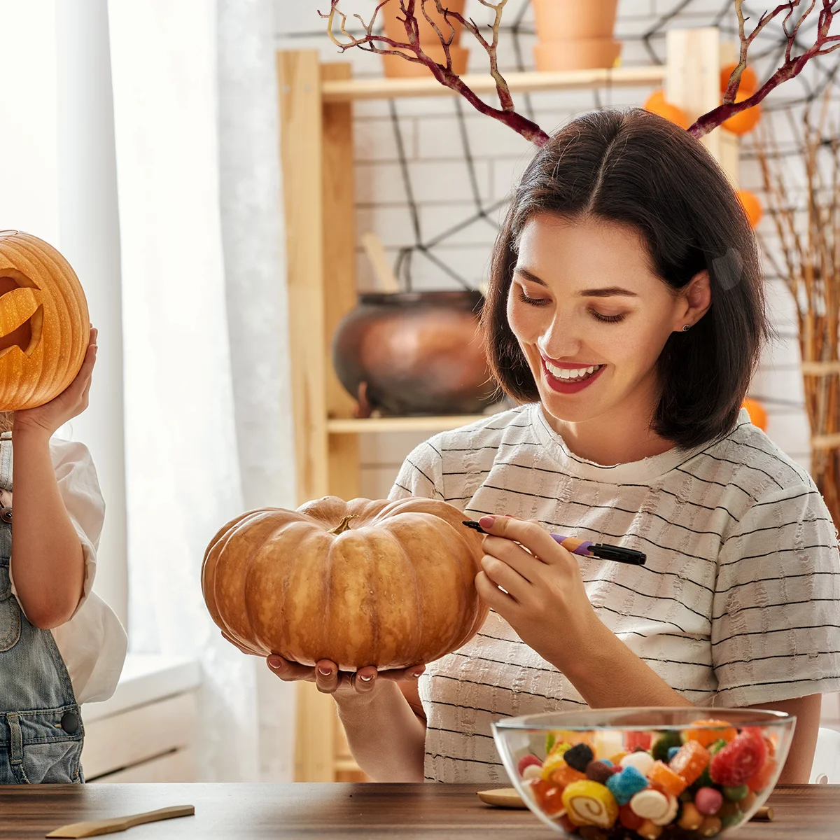 Creative DIY Antler Headwear Simulation Coral Branch Accessories Home Decoration Artificial Plants Fish Tank Ornament Gift