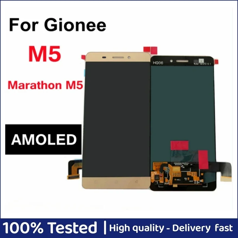 

5.5 inch AMOLED For Gionee M5 LCD Display Touch Screen Digitizer Assembly Replacement for Gionee Marathon M5 LCD Display