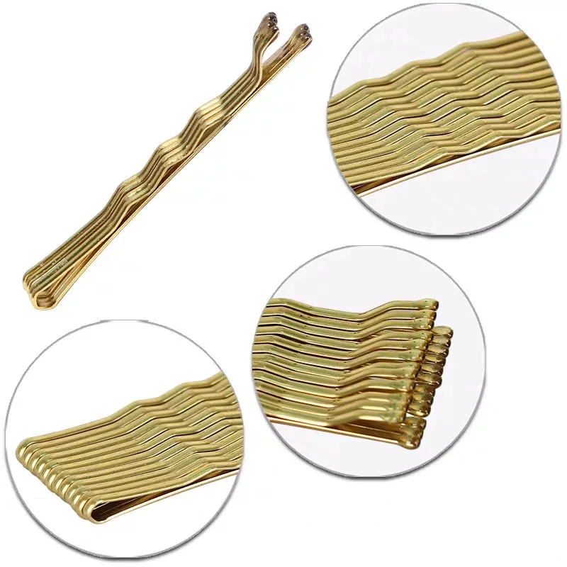 Wave Shape Hairpins Bow Shaped Metal Hairclip Sturdy One-word Clip Bobby Pins Lightweight Barrettes Headwear Hair Accessories