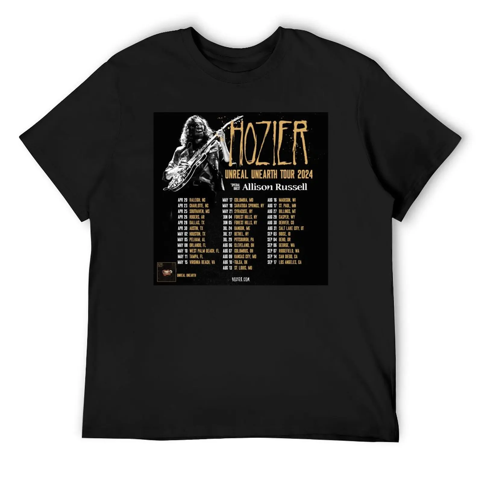 Hozier Unreal Unearth Tour 2024 T-Shirt customs designer shirts mens graphic t-shirts big and tall