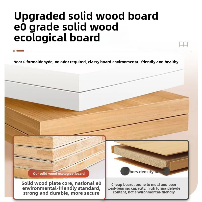 مكتب كمبيوتر من الخشب الصلب مع ميزة الرفع، طاولة بجانب السرير، تصميم متقاطع، أثاث متعدد الوظائف للمنزل وغرفة النوم