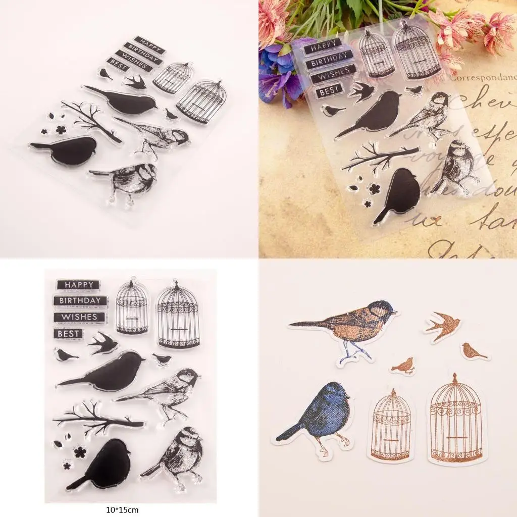 

Bird Cage Silicone Clear Seal Stamp DIY Scrapbooking Embossing Photo Album Decor high quality