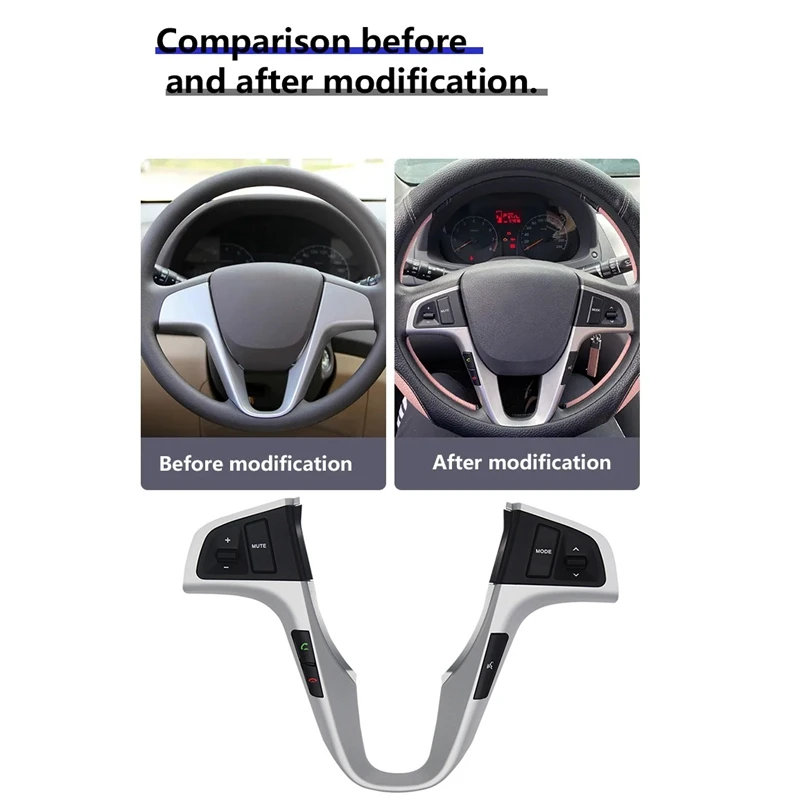 Multifunction Steering Wheel Switch With Harness For Hyundai ACCENT Solaris Steering Wheel Button 96700-1R0304X