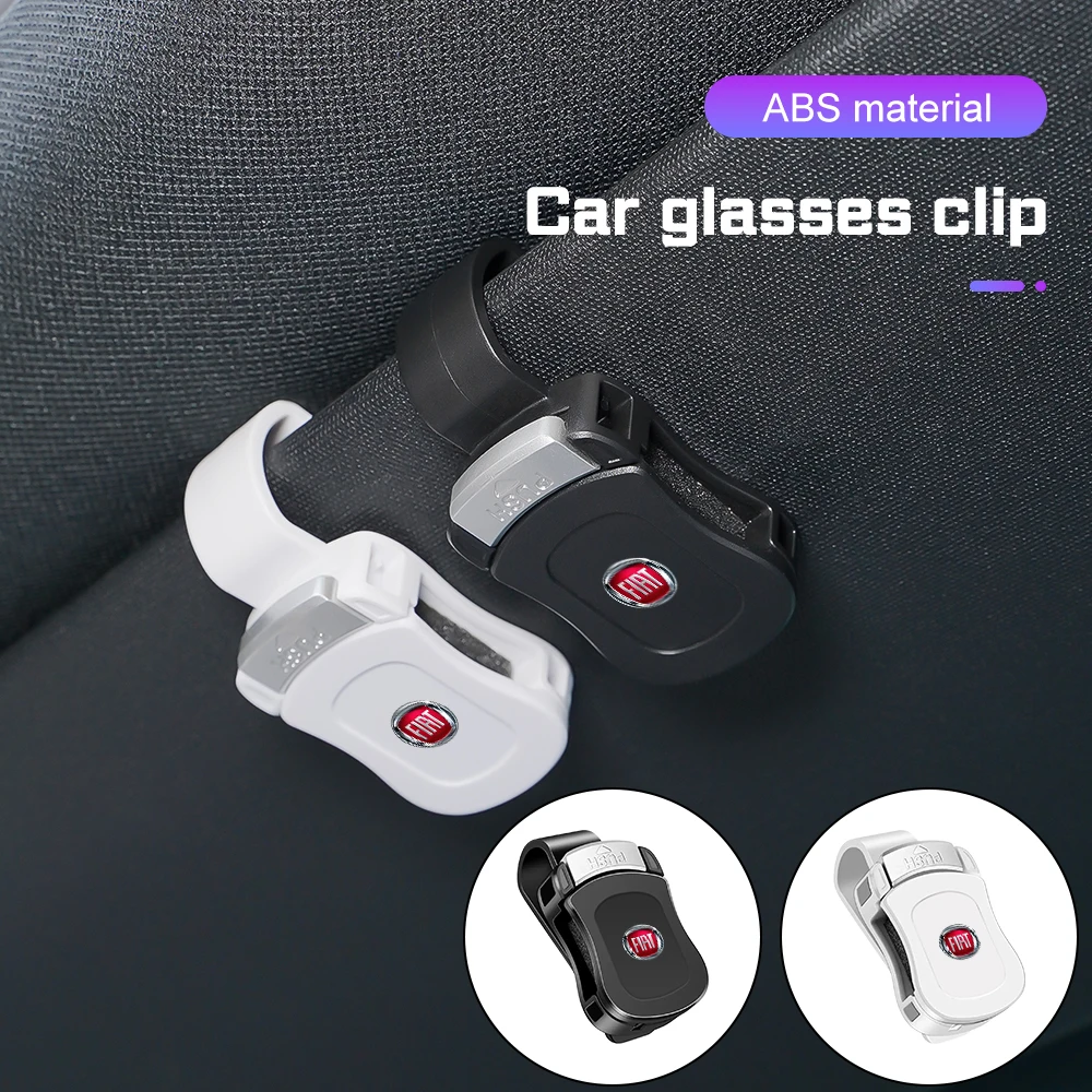 Clip para gafas de sol para visera de coche, soporte para gafas de coche ABS para Fiat 500 600 / 600e Grande Panda Panda Topolino 500X Tipo